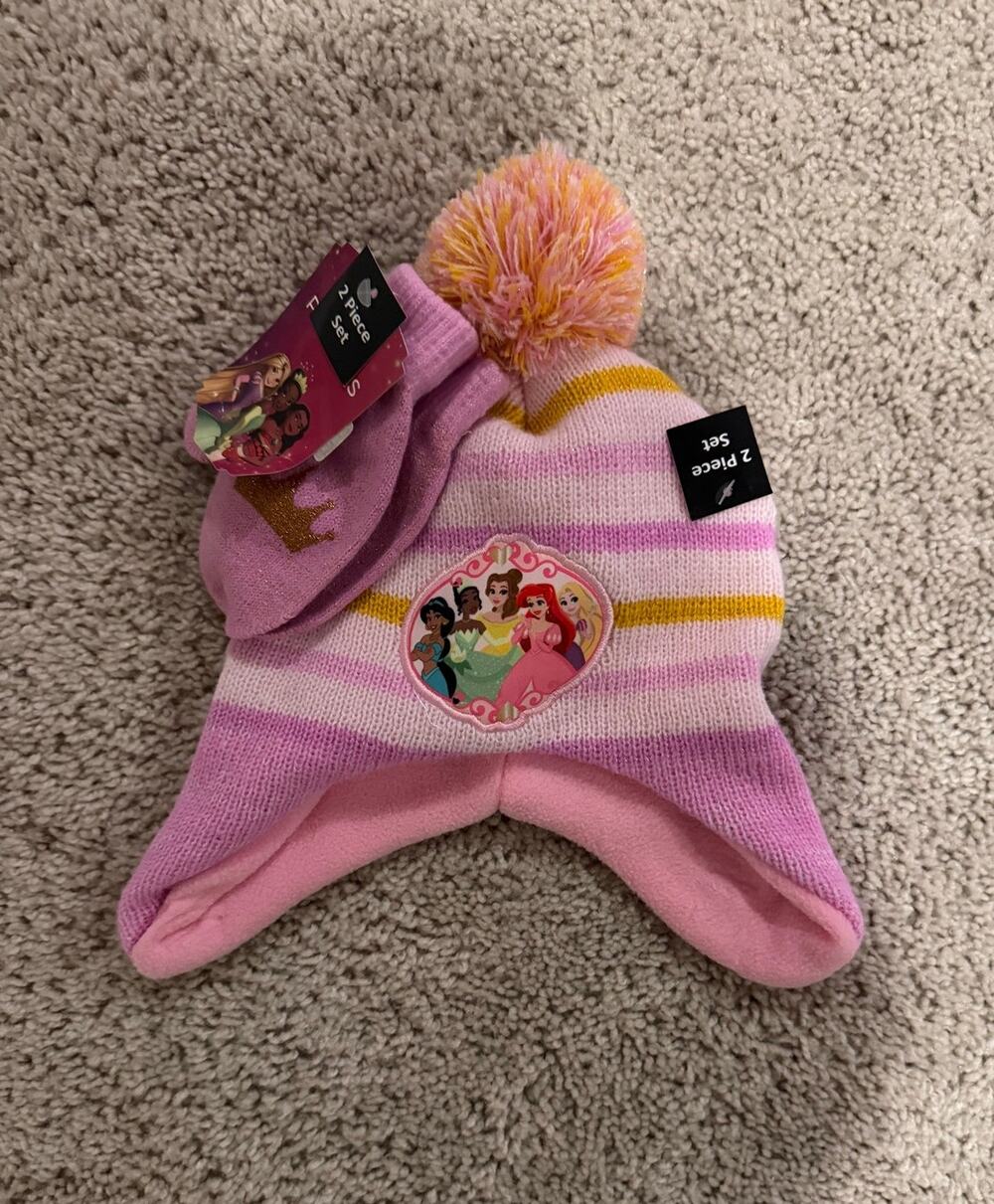 New Disney Stocking Hat and Mittens-OS